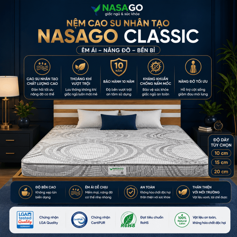 Nệm Cao Su Nhân Tạo NASAGO Classic