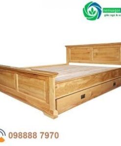 Giường Ngủ Gỗ Sồi Có Hộc Kéo Giường Ngủ Gỗ Sồi Có Hộc Kéo - Ảnh 2