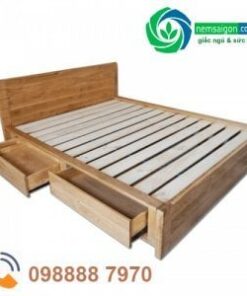 giường ngủ nhật gỗ sồi mỹ