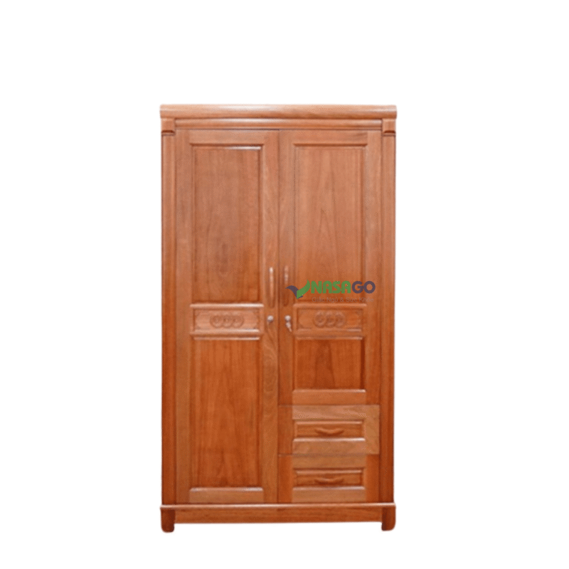 Tủ Quần Áo Gỗ Xoan Đào 2 Cánh