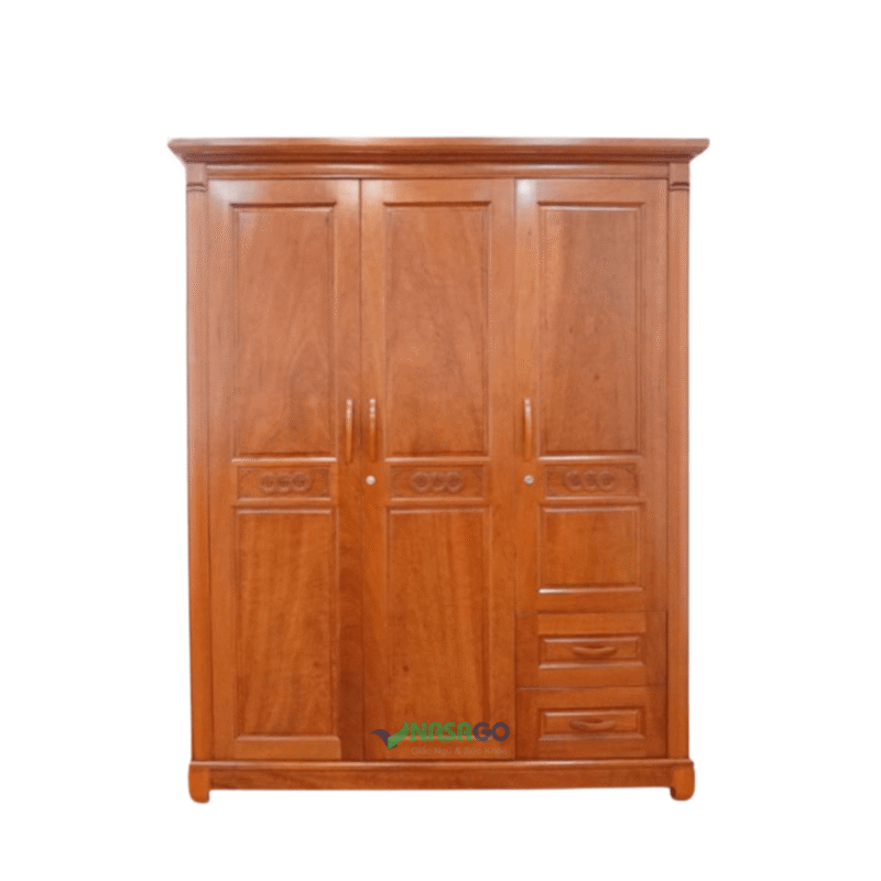 Tủ Quần Áo Gỗ Xoan Đào 3 Cánh
