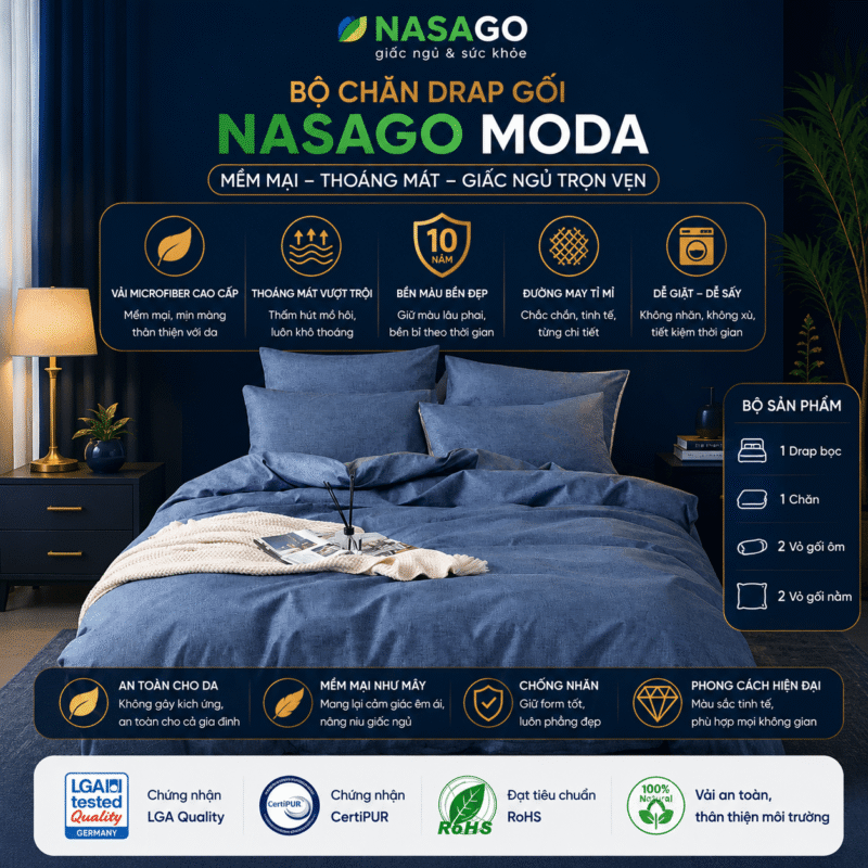 Bộ Chăn Drap Tencel Moda NASAGO