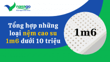 Tổng hợp những loại nệm cao su 1m6 dưới 10 triệu