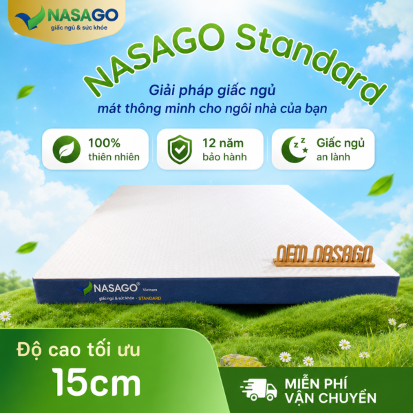 Nệm Cao Su NASAGO Standard Thiên Nhiên Tươi Mát