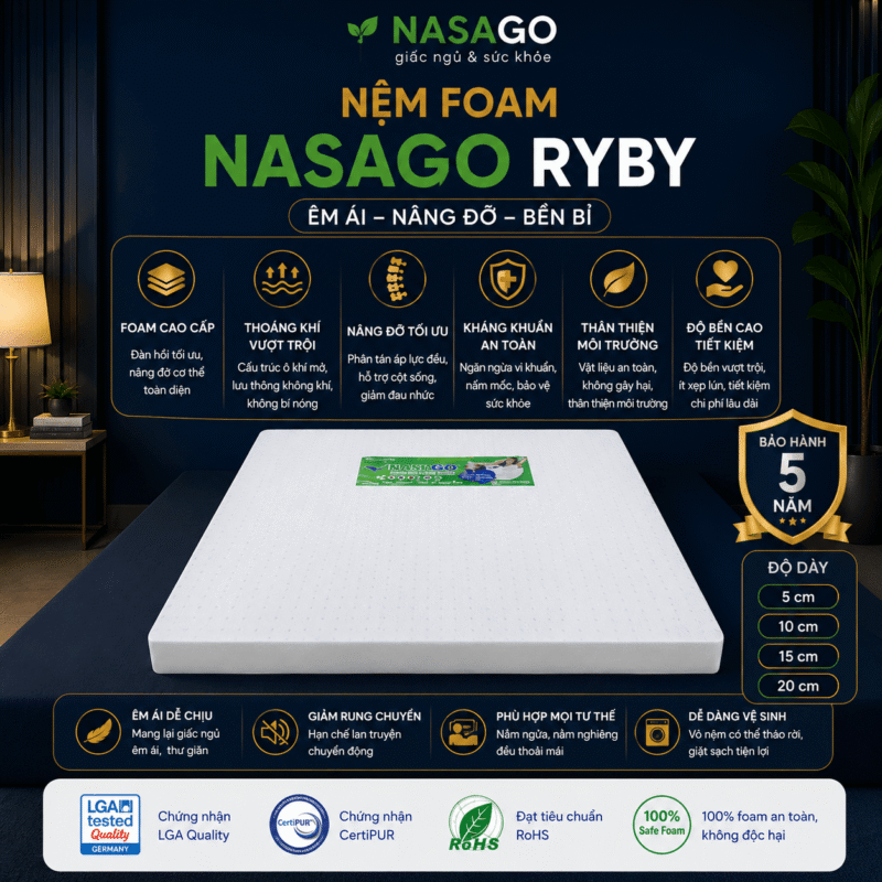 Nệm Foam NASAGO Ruby