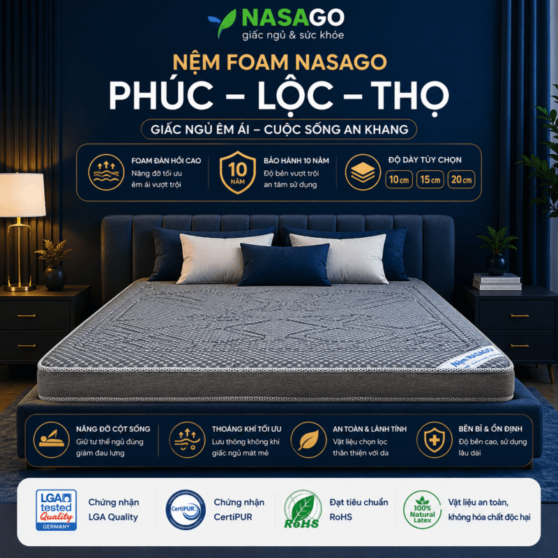 Nệm Foam Phúc Lộc Thọ
