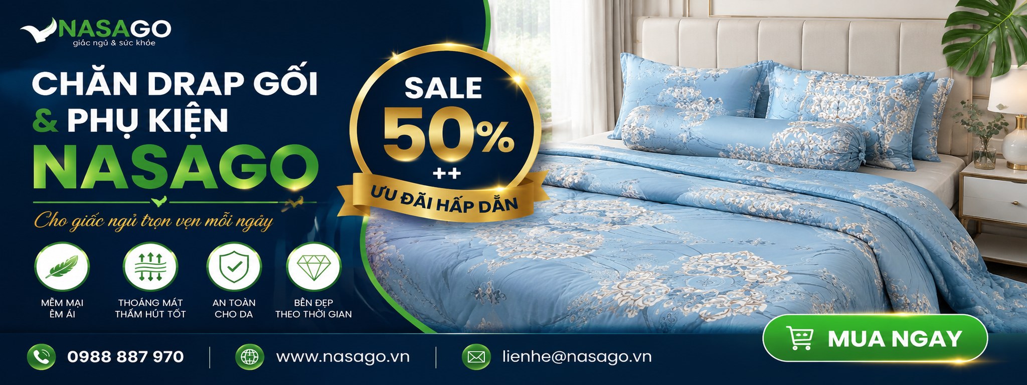 Chăn drap gối và phụ kiện phòng ngủ chất lượng